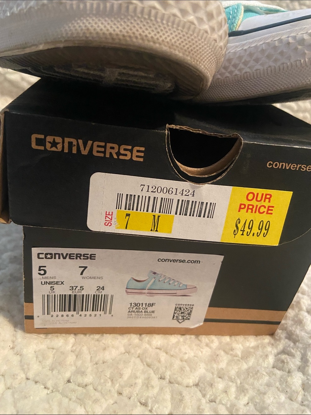Women’s Low Top Sneakers in Teal - Picture 2 of 11